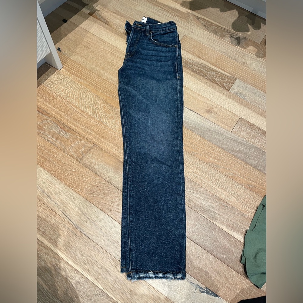Frame Denim Dark Blue Straight Leg Jeans